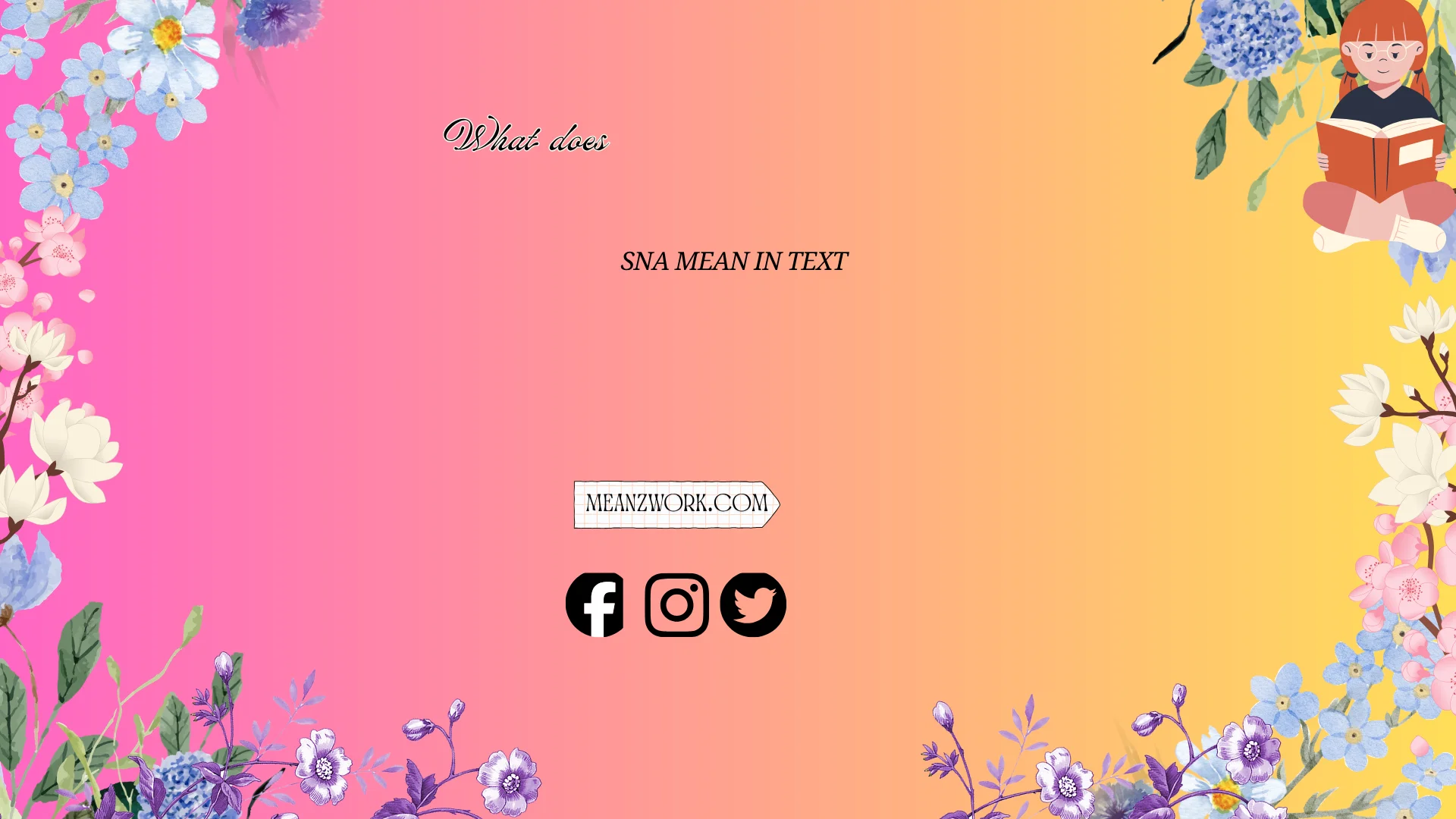 "what does sna mean in text"