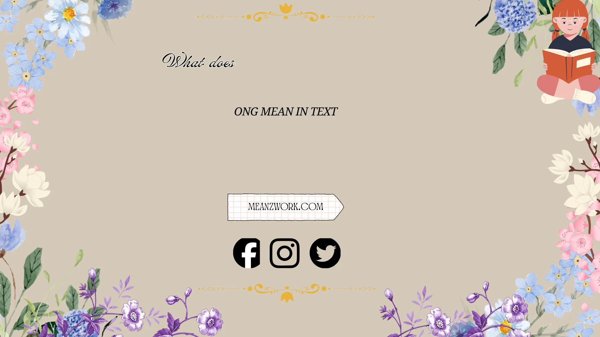 what does ong mean in text