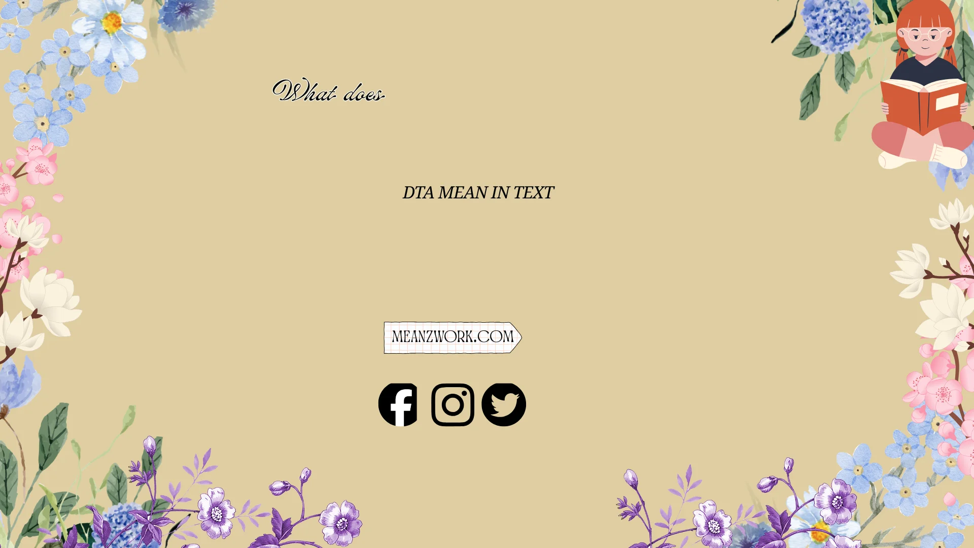 what does dta mean in text