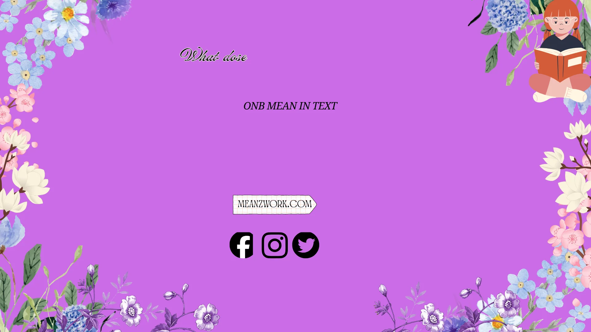 "what does onb mean in text"